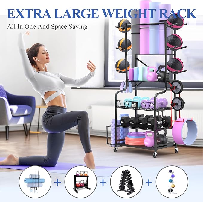 Mythinglogic Yoga Mat Storage Racks, Home Gym Storage Rack - Image 2