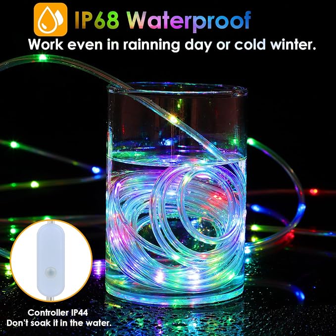 Nazuwke 200Ft Rope Lights Outdoor, 18 Colors Changing 610 LED String Lights - Image 3