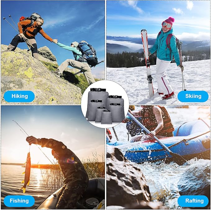 Shappy 6/12 Pcs Waterproof Dry Bags, Lightweight Outdoor Waterproof Dry Stuff - Image 7