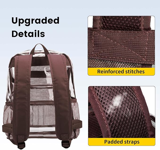 Vorspack Clear Backpack Heavy Duty PVC Transparent Backpack - Image 4