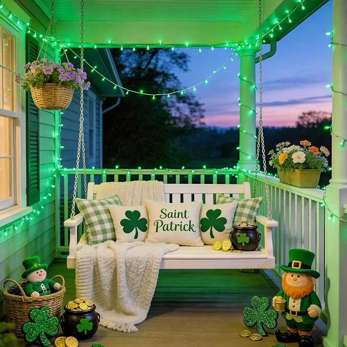 JMEXSUSS 33ft 100 LED Green Battery Operated Lights - Image 3