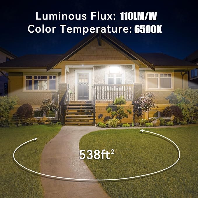 4Pack LED Flood Light Outdoor, 250W LED Work Light 26500lmwith 6FT US Plug - Image 2