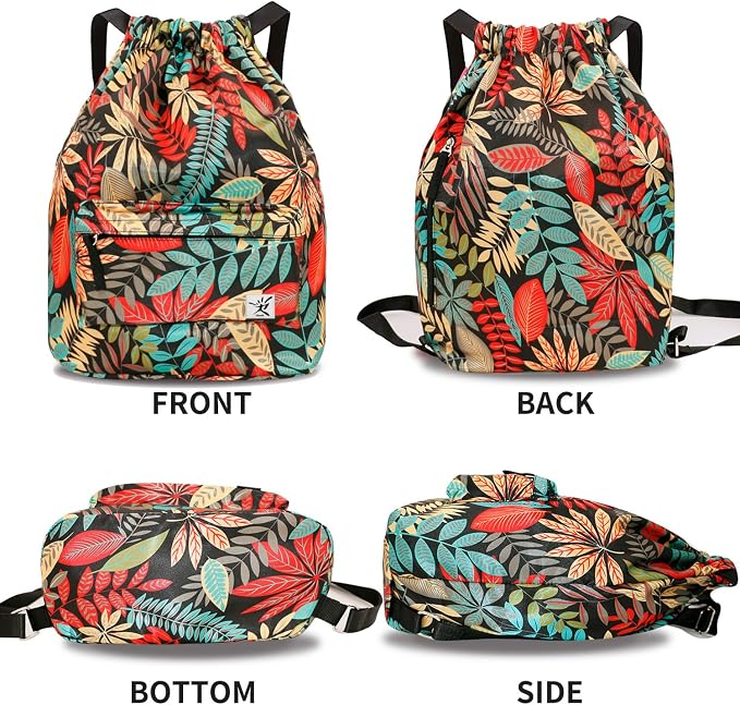 Waterproof Drawstring Bag, Gym Bag Sackpack Sports Beach Backpack - Image 2