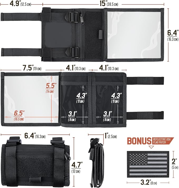 LIVANS Map Case Tactical Arm Sleeve QB Wristband Map Pouch Tactical Armband - Image 7