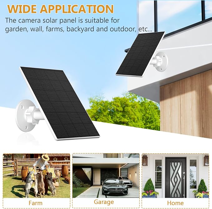 Zivif 2W Solar Panel for Security Cameras, Solar Charger - Image 6