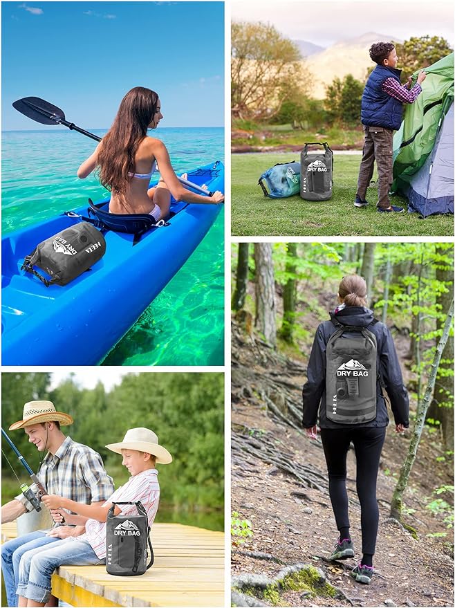 HEETA Dry Bag Waterproof for Women Men, 5L/10L/20L/30L/40L Roll Top Lightweight - Image 6