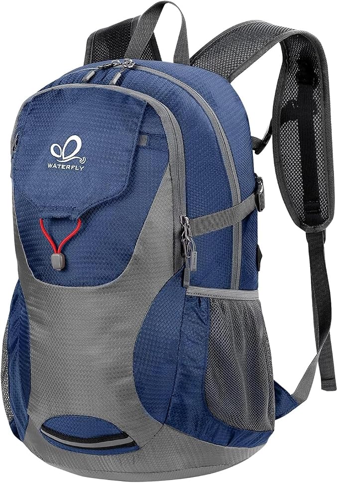 WATERFLY Lightweight Packable Hiking Backpack: 30L Foldable Travel Daypack by Waterfly