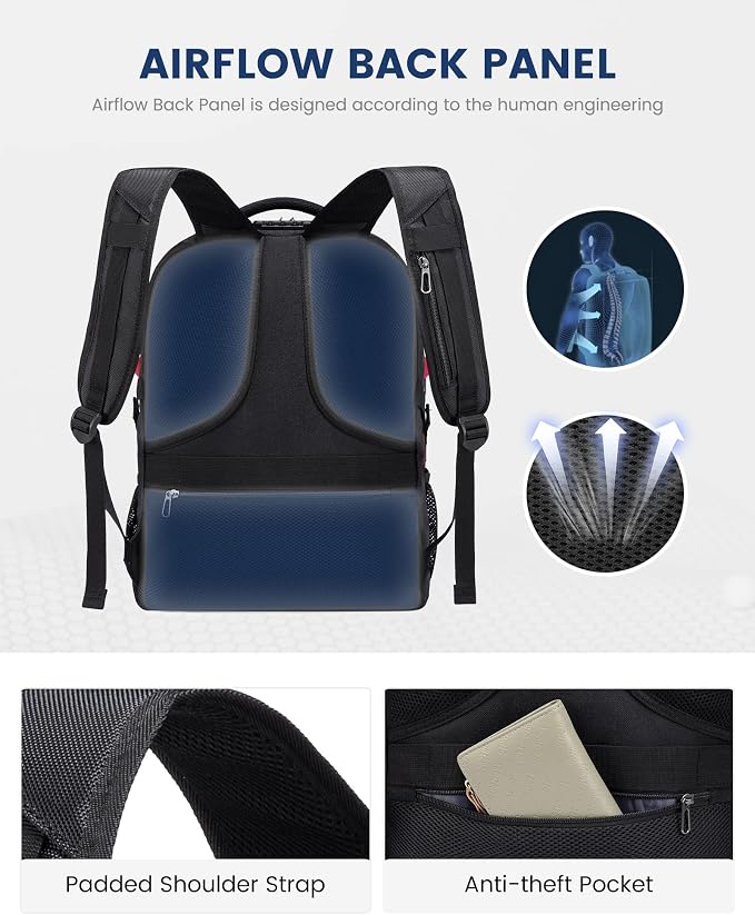 LOVEVOOK Travel Backpack for Men 17inch Large Work Backpack for Men Large - Image 6