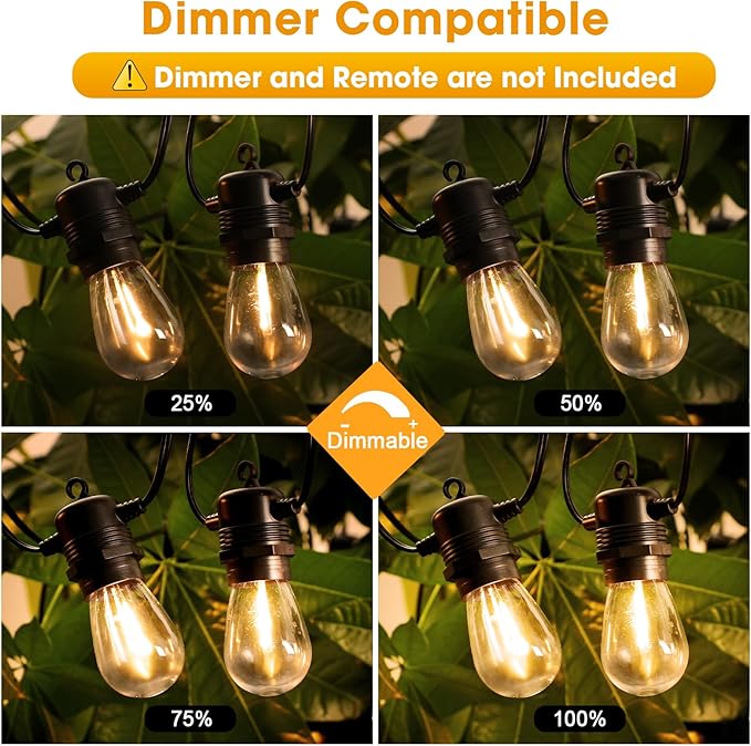 GvvooHome 50FT LED Outdoor String Lights - Image 3