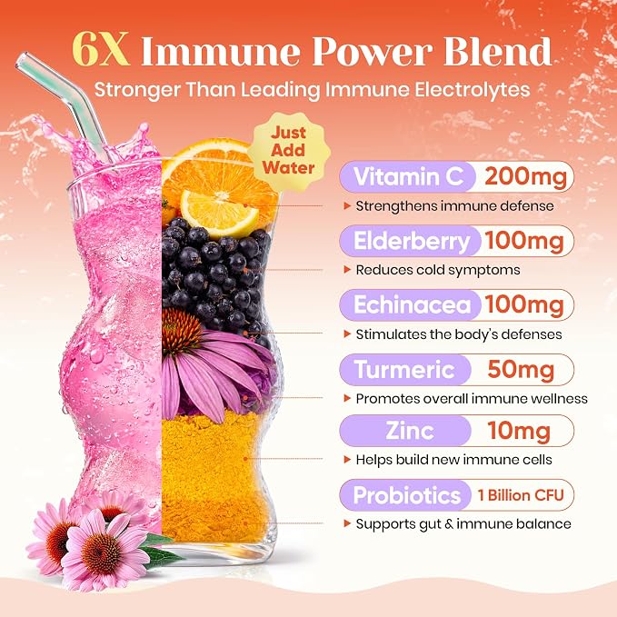 Venture Pal 2-in-1 Hydration + Immune Electrolytes Powder Packets - Image 5