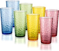 24-ounce Plastic Tumblers, Acrylic Drinking Glasses High-Balls, Hammered Style by ZAINCA