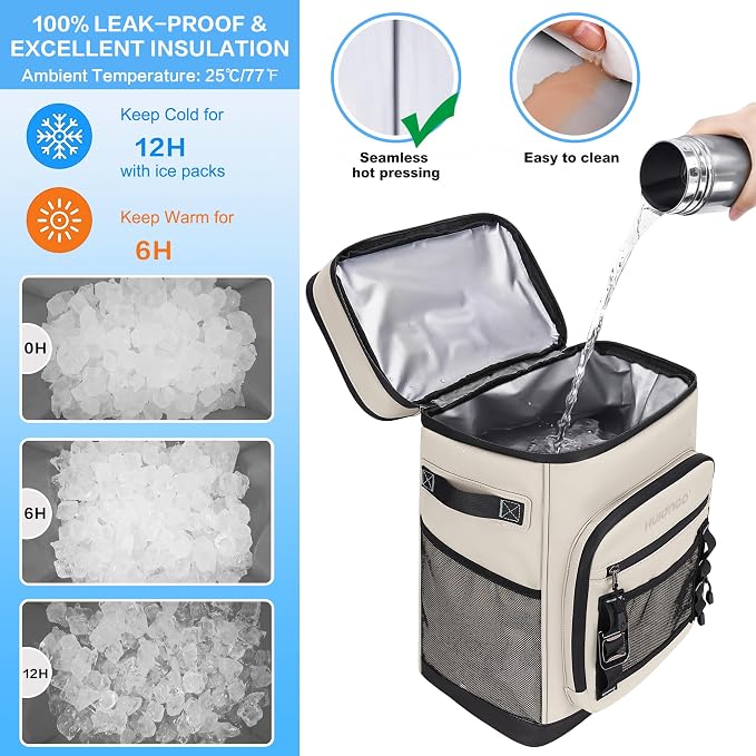 Hulongo Large Waterproof Insulated Cooler Backpack - Image 3