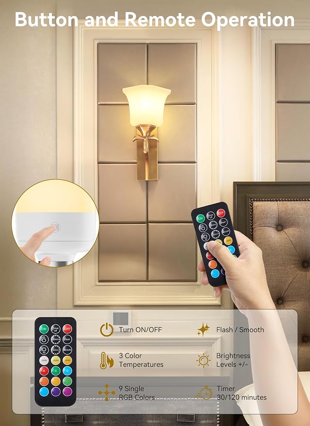 Minetom E26 Rechargeable Light Bulbs - Image 6