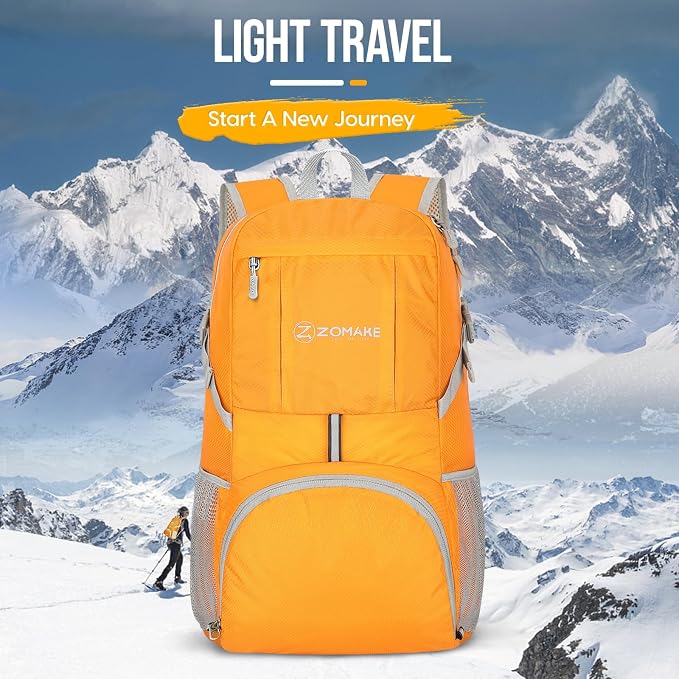 ZOMAKE Lightweight Packable Backpack 35L, Light Foldable Backpacks Water - Image 7