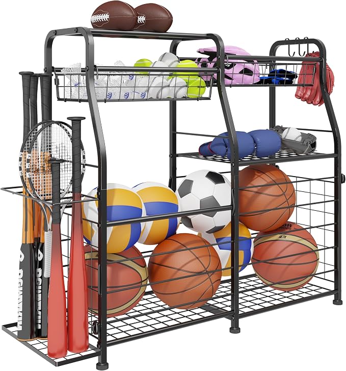 Garage Sports Equipment Organizer by LUMAMU