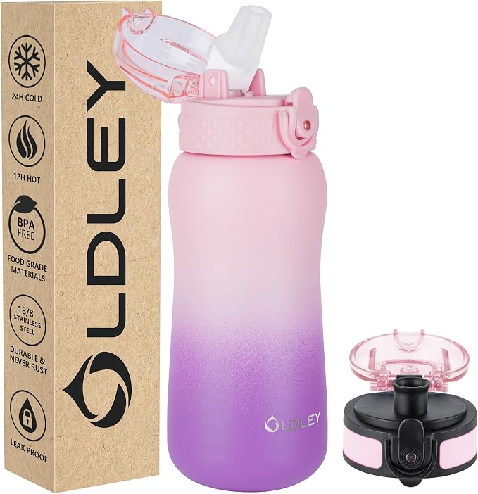 Oldley Insulated Water Bottle 12oz Kids Water Bottles by OLDLEY