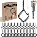 60 Pcs Black Eye Hooks Screw Heavy Duty, Ceiling Hooks by Unknown