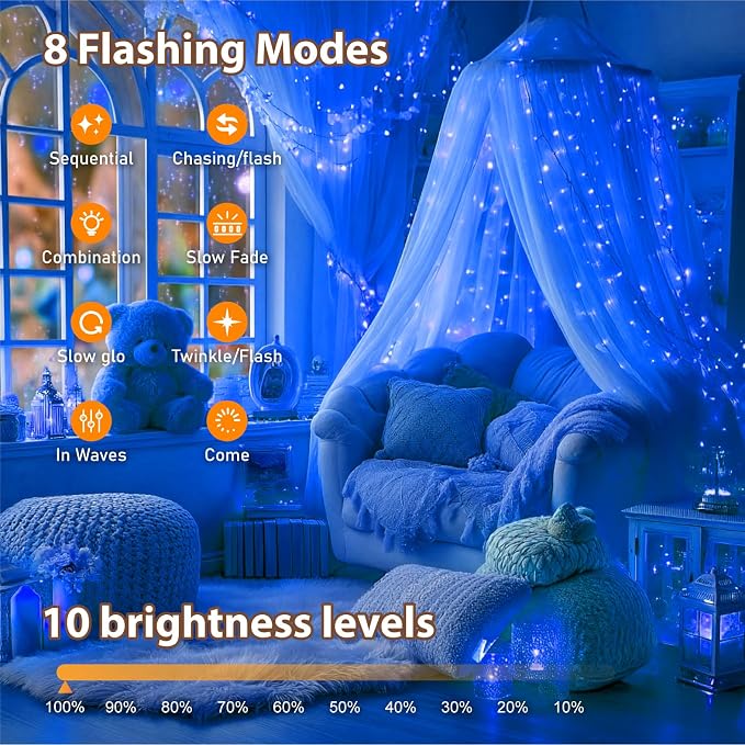 HXWEIYE Rechargeable Fairy Lights - Image 8