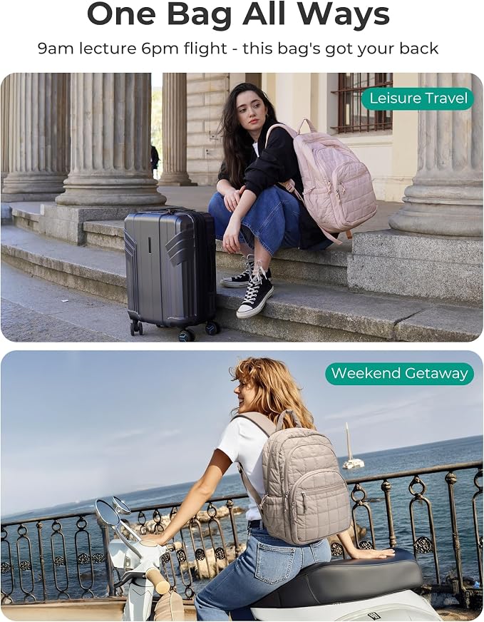 BAGSMART College Laptop Backpack, Travel Backpack - Image 5