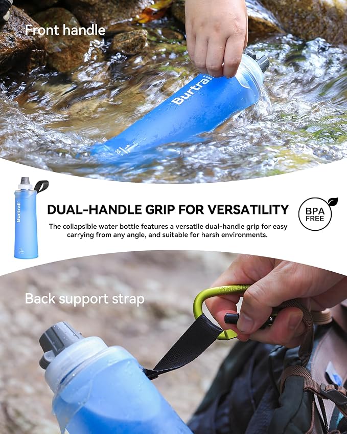 1.0L Collapsible Water Filter Bottle, BPA-Free Ultralight & Durable Squeeze - Image 6