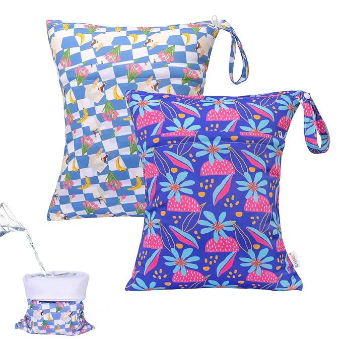 ALVABABY 2pcs Waterproof Wet Dry Bags, Reusable by ALVABABY