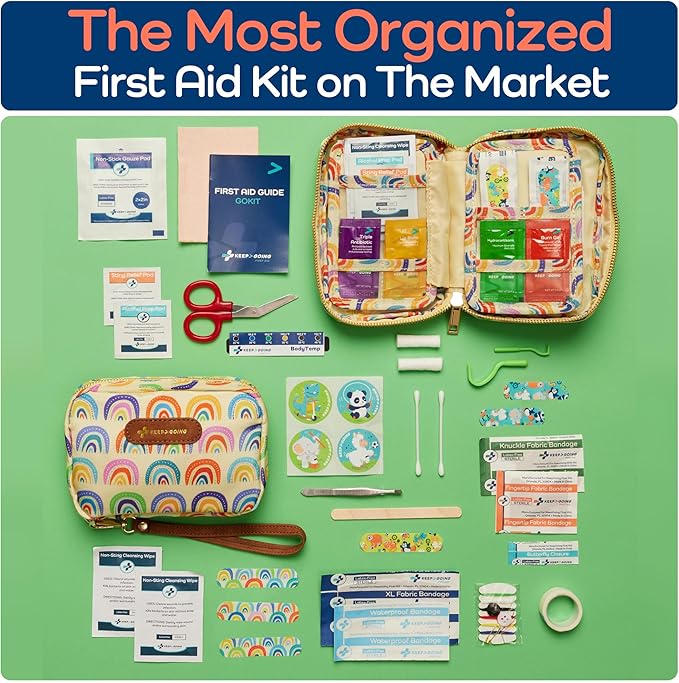 KeepGoing Travel First Aid Kit for Kids – 130 Pc. for Car, Diaper Bag & Backpack - Image 4