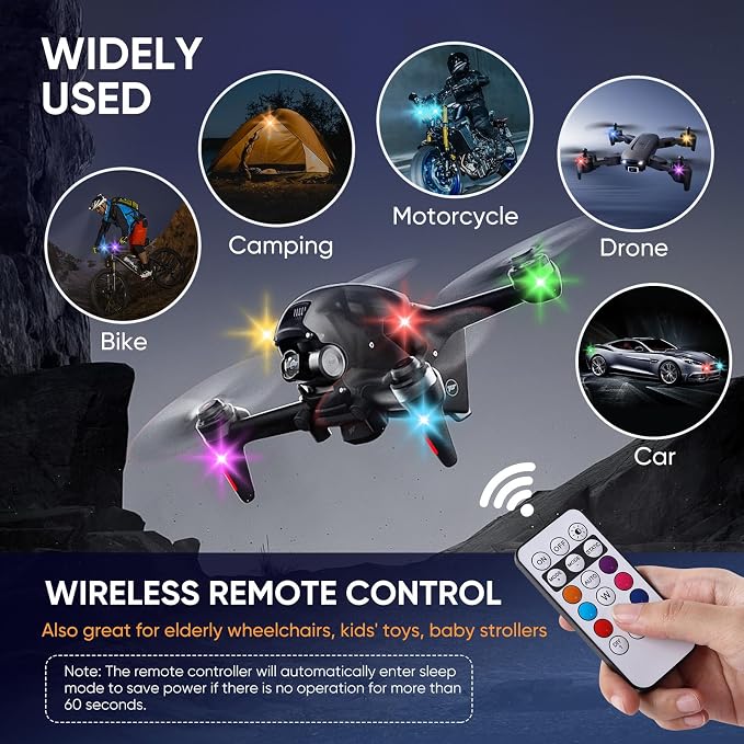 Upgraded 4LEDs 6PCS Wireless LED Strobe Lights - Image 4
