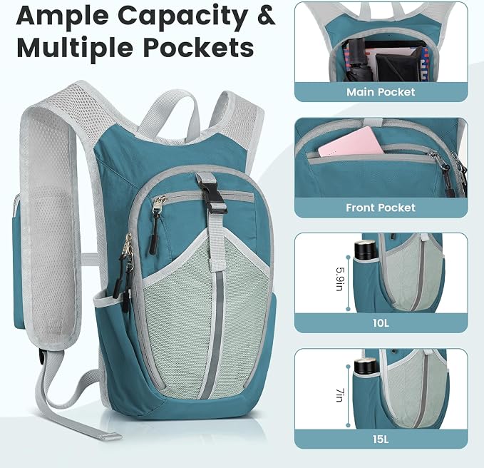 Small Hiking Backpack 15L-Lightweight Packable Foldable Backpack - Image 2