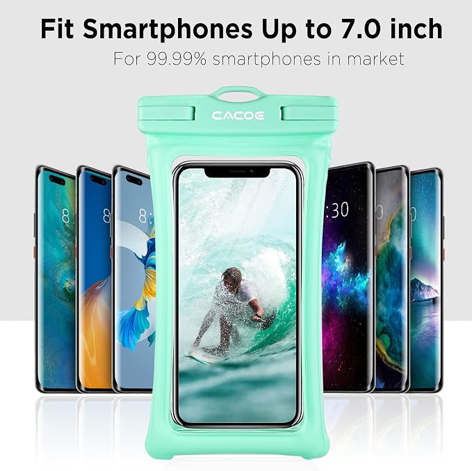CACOE Floating Universal IPX8 Waterproof Phone case 2 Pack-Up to 7.0", - Image 7