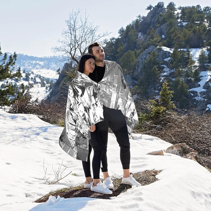 QIO CHUANG Emergency Mylar Thermal Blankets -Space Blanket Survival kit Camping - Image 7