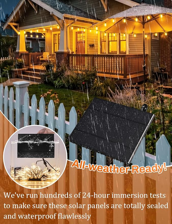 Brightever 200FT Solar String Lights Outdoor Waterproof, Patio Lights Solar - Image 5