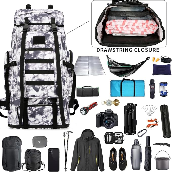 Hiking Backpack for Men 70L/100L Camping Backpack Military Rucksack Molle 3 - Image 4