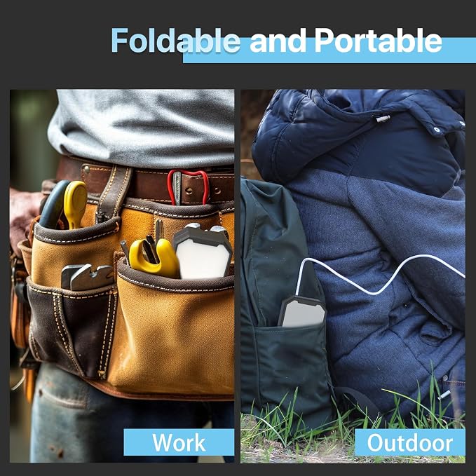 HYPERLITE Rechargeable Work Light 2pack 40W 4000Lumens, Hanging Hook Folding - Image 6