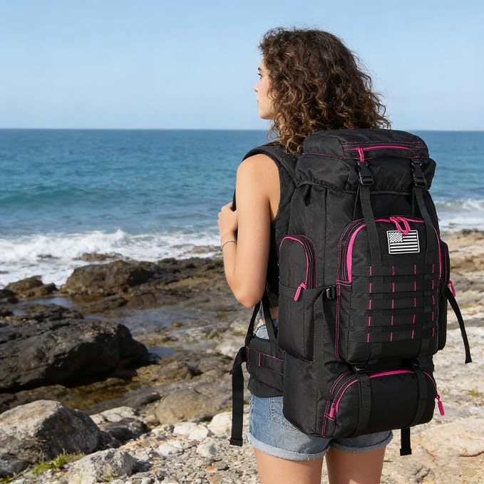 Hiking Backpack for Men 70L/100L Camping Backpack Military Rucksack Molle 3 - Image 7