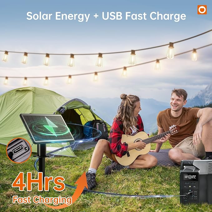 addlon 35FT Solar String Lights Outdoor, IP54 Waterproof Solar Powered - Image 4