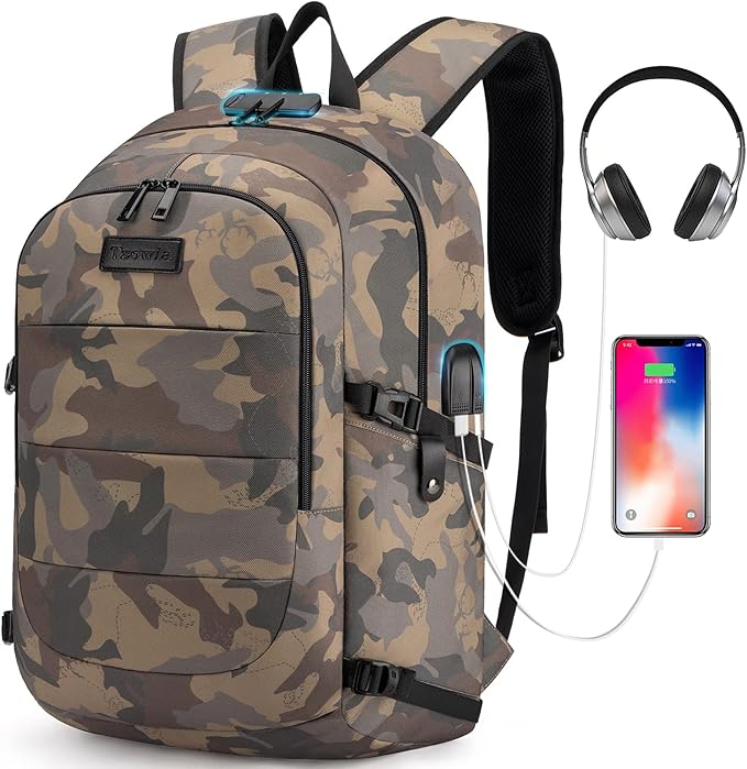 Tzowla Travel Laptop Backpack Water Resistant Anti-Theft Bag by Tzowla
