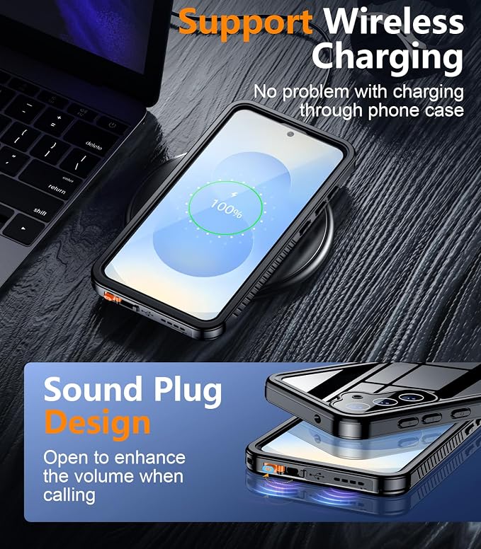 Temdan Compatible with Samsung Galaxy S25 Case Waterproof with Belt Clip Holster - Image 7