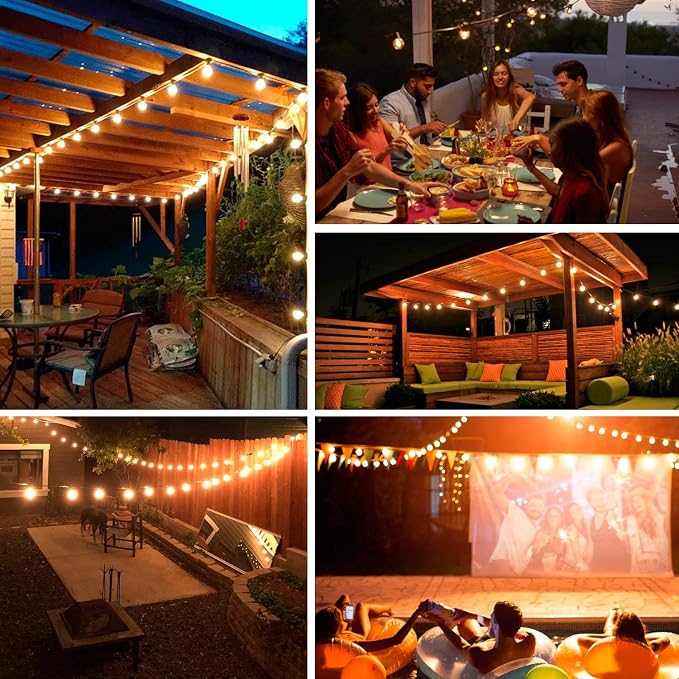18Ft Outdoor Patio String Lights, UL Listed Commercial Light String - Image 5