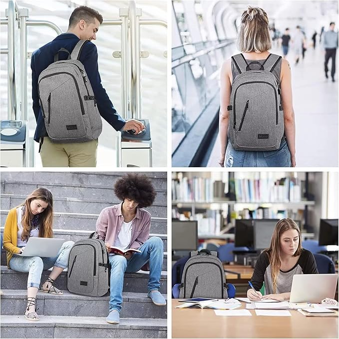 Mancro Laptop Backpack for Travel, Anti-theft Laptop Backpack for Men Business - Image 4