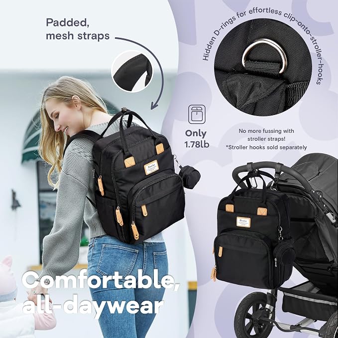 RUVALINO Diaper Bag Backpack, Large Capacity, Waterproof - Image 5