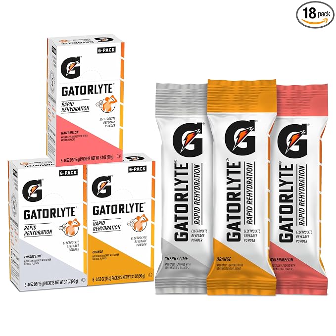 Gatorlyte Rapid Rehydration Electrolyte Beverage, Variety Pack, Lower Sugar by Gatorade