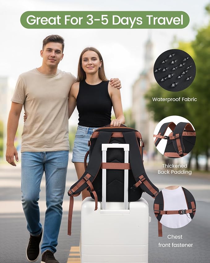 LOVEVOOK 40L Travel Backpack for Women & Men, Airline Approved Carry On Backpack - Image 7