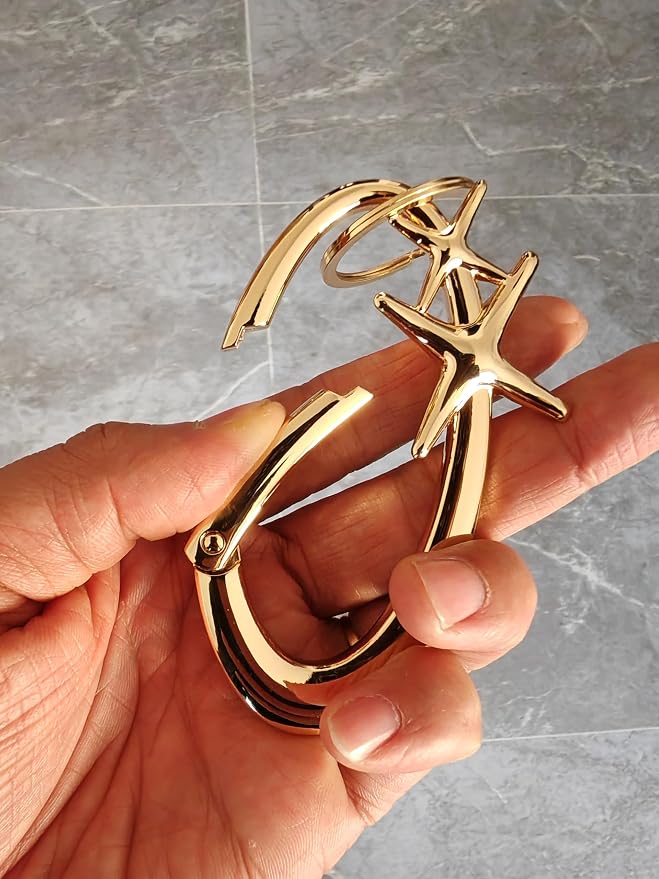 Y2K Cute Star Carabiner Keychain Cool Belt Loop Clip Starlight Heavy Duty - Image 5