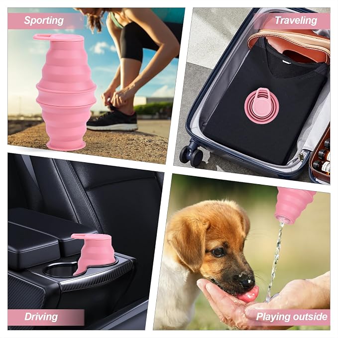 17oz Collapsible Water Bottle, Reuseable BPA Free Silicone Foldable Water - Image 5