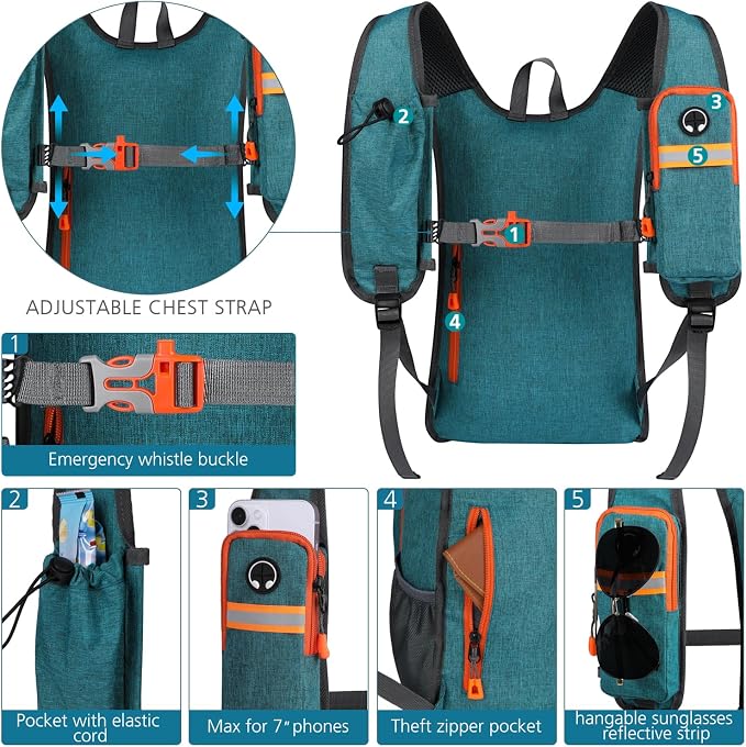 Esup 15L Small Hiking Backpack Foldable Lightweight Travel Day Pack Packable - Image 2