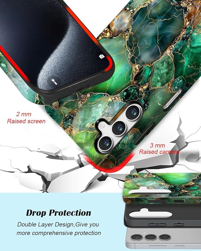 Compatible for Samsung Galaxy S25 FE 5G Case, Dual Layer Heavy Duty 2 in 1 - Image 3