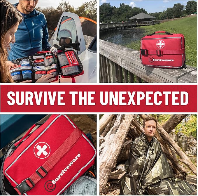 Surviveware 238 Pcs Comprehensive Premium Survival First Aid Kit - Image 5