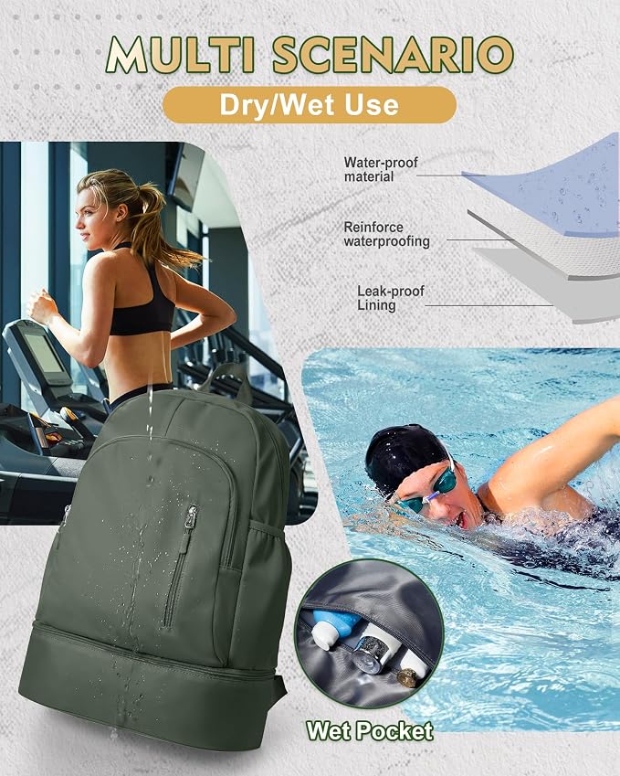 Gym Backpack for Women Men, Lightweight Gym Bag - Image 5