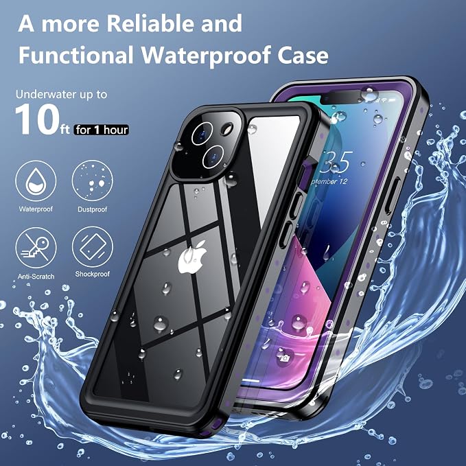 SPIDERCASE for iPhone 13 Case Waterproof, Built-in Lens & Screen Protector - Image 3