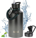 HASLE OUTFITTERS Half Gallon Insulated Water Bottles 64 oz, Stainless Steel by HASLEOUTFITTERS